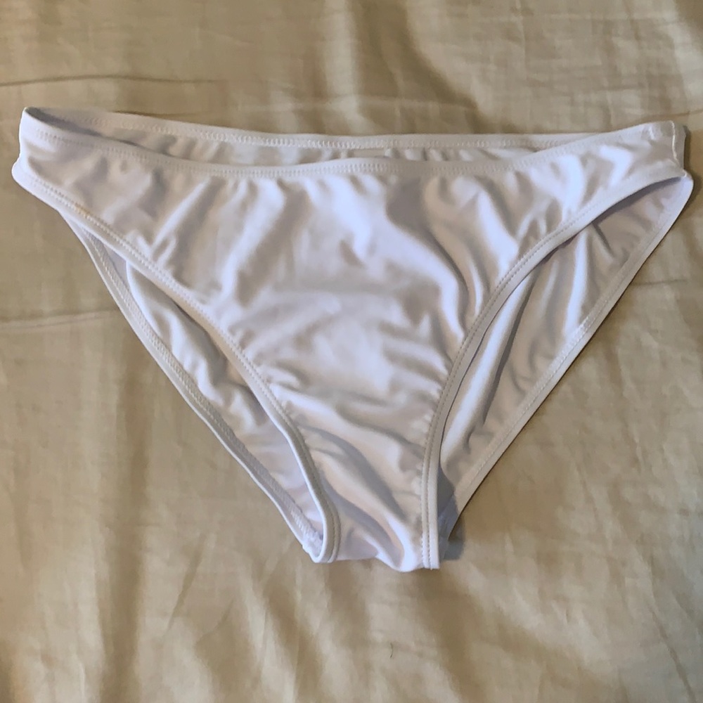 White bathing suit bottom